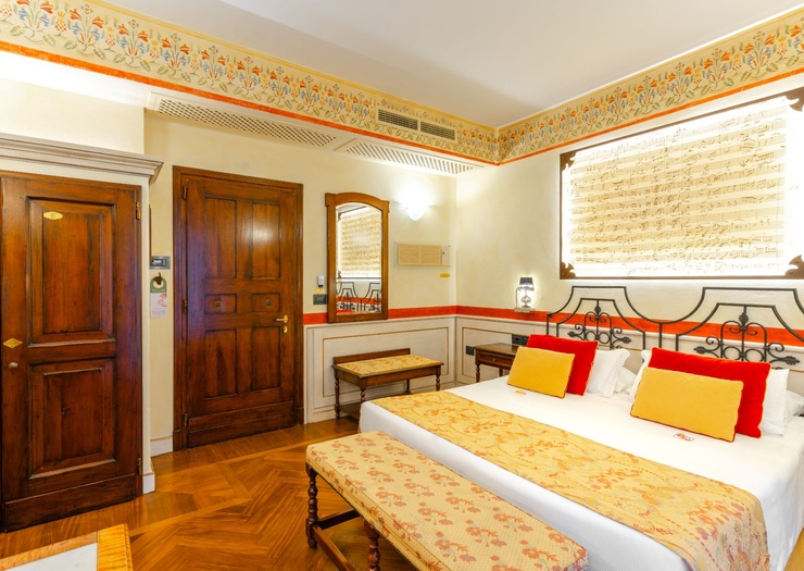 Chambre Double Deluxe avec Terrasse  Art Hôtel Commercianti Bologne