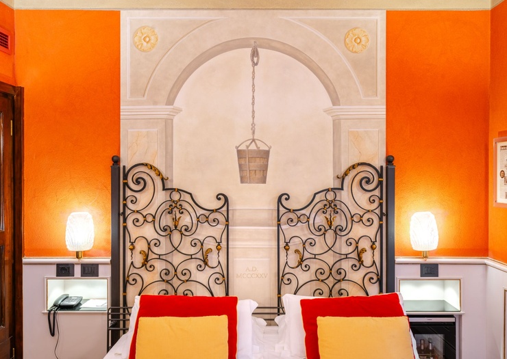 Chambre Double Deluxe avec Terrasse  Art Hôtel Commercianti Bologne