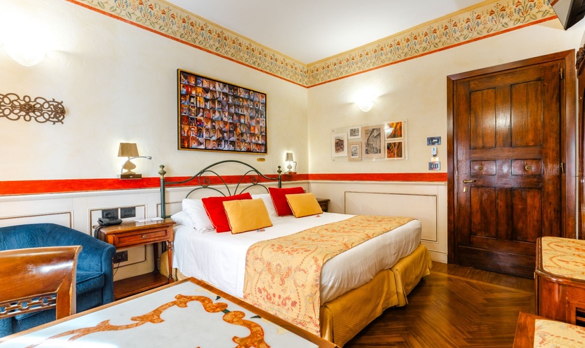 Chambre Double Deluxe avec Terrasse Art Hôtel Commercianti Bologne Chambre Double Deluxe avec Terrasse Art Hôtel Commercianti Bologne