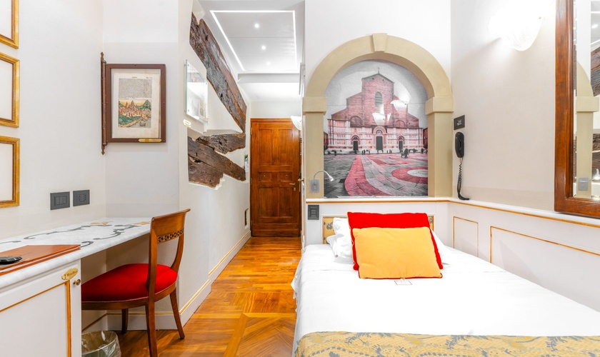 Chambre Individuelle  Art Hôtel Commercianti Bologne
