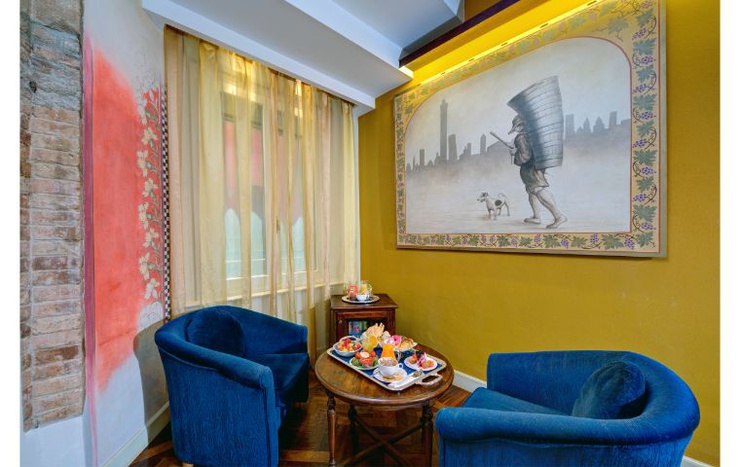 Chambre double deluxe art hotel commercianti bologne Chambre double deluxe art hotel commercianti bologne
