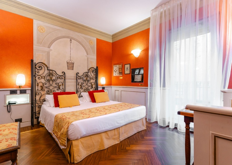 Chambre Double Deluxe avec Terrasse  Art Hôtel Commercianti Bologne