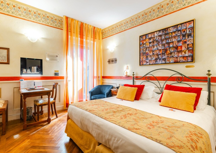 Chambre Double Deluxe avec Terrasse  Art Hôtel Commercianti Bologne