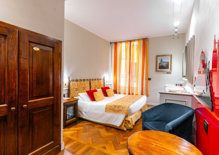 Chambre Double Classique  Art Hôtel Commercianti Bologne