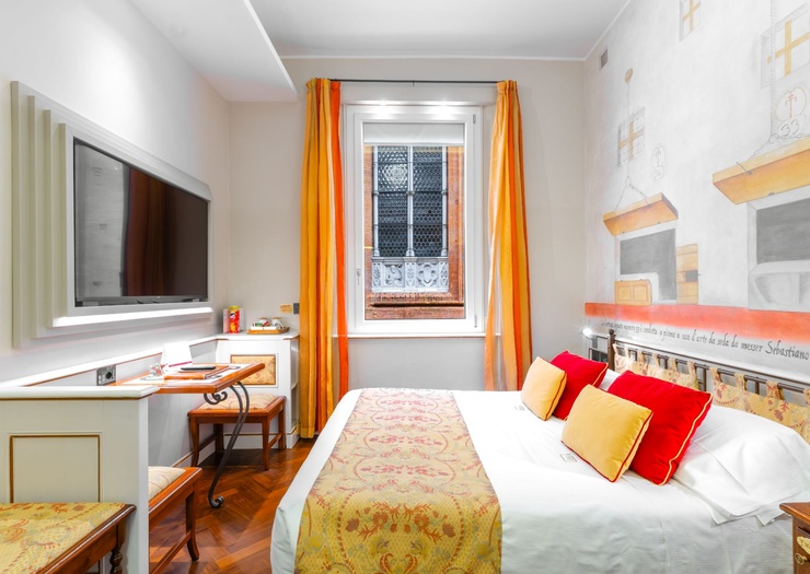 Chambre Double Classique  Art Hôtel Commercianti Bologne