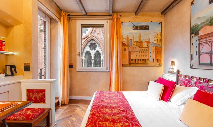 Chambre Double Deluxe avec Terrasse Art Hôtel Commercianti Bologne Chambre Double Deluxe avec Terrasse Art Hôtel Commercianti Bologne