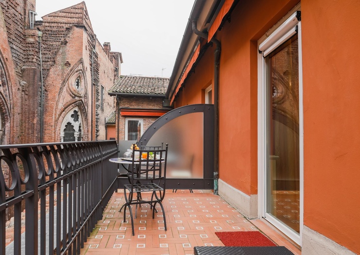 Chambre Double Deluxe avec Terrasse  Art Hôtel Commercianti Bologne