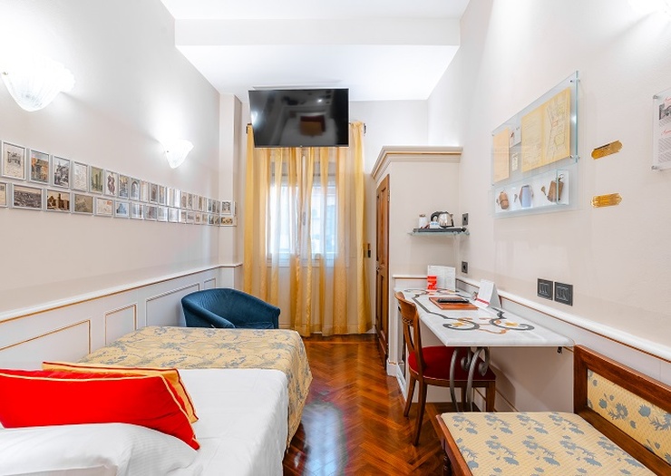 Chambre Individuelle  Art Hôtel Commercianti Bologne