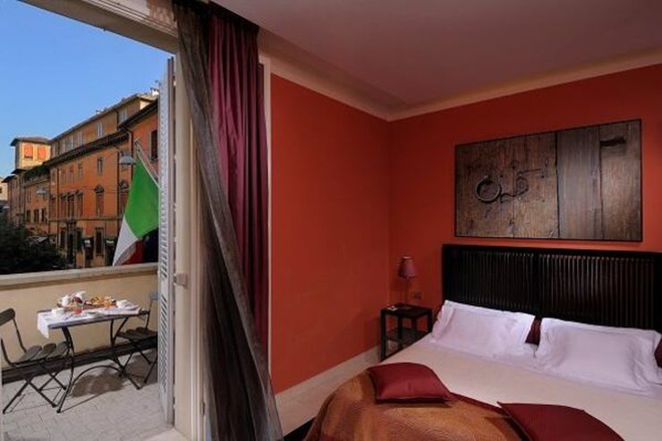 Chambre deluxe balcony art hotel novecento bologne Chambre deluxe balcony art hotel novecento bologne