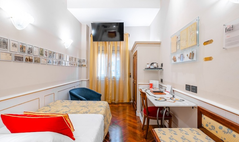 Chambre Individuelle  Art Hôtel Commercianti Bologne