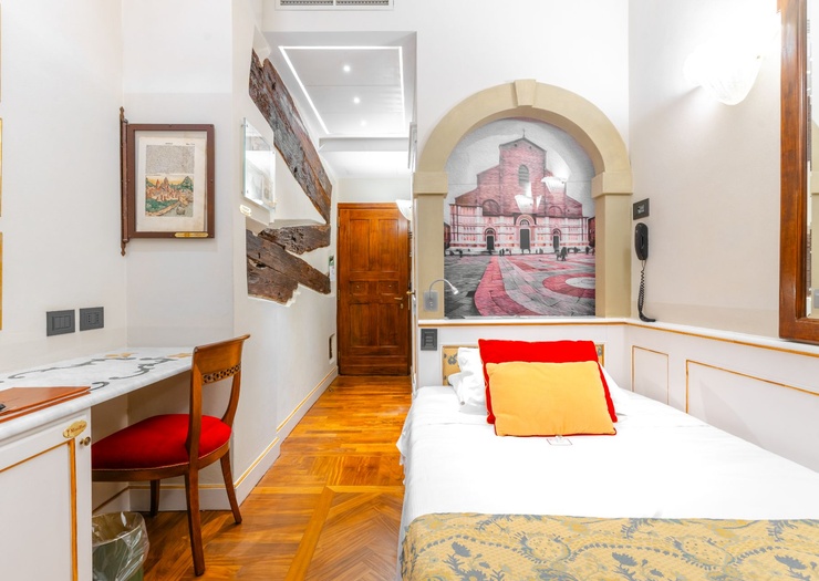 Chambre Individuelle  Art Hôtel Commercianti Bologne
