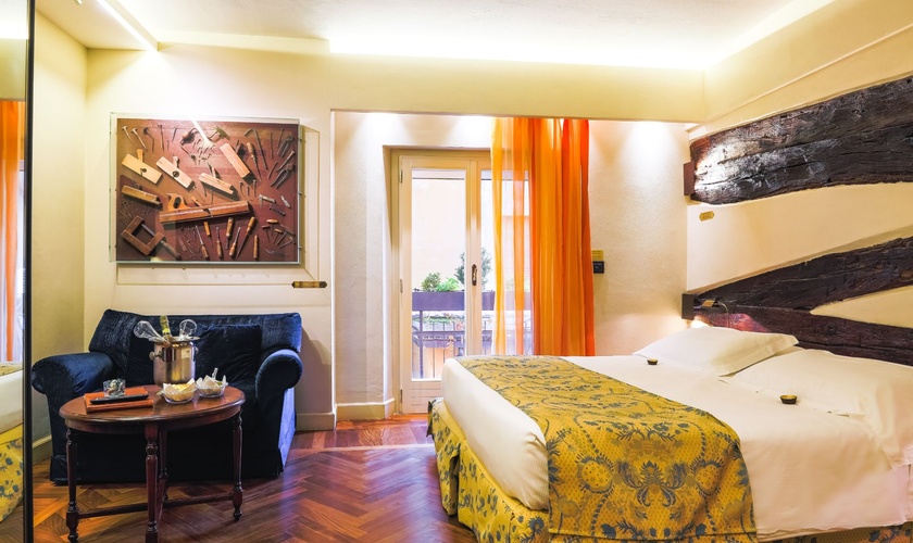 Chambre Double Deluxe Art Hôtel Commercianti Bologne Chambre Double Deluxe Art Hôtel Commercianti Bologne