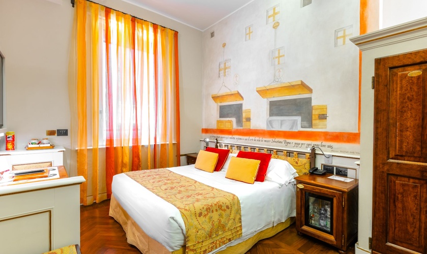 Chambre Double Classique  Art Hôtel Commercianti Bologne