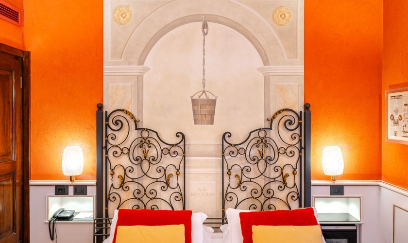 Chambre Double Deluxe avec Terrasse Art Hôtel Commercianti Bologne Chambre Double Deluxe avec Terrasse Art Hôtel Commercianti Bologne