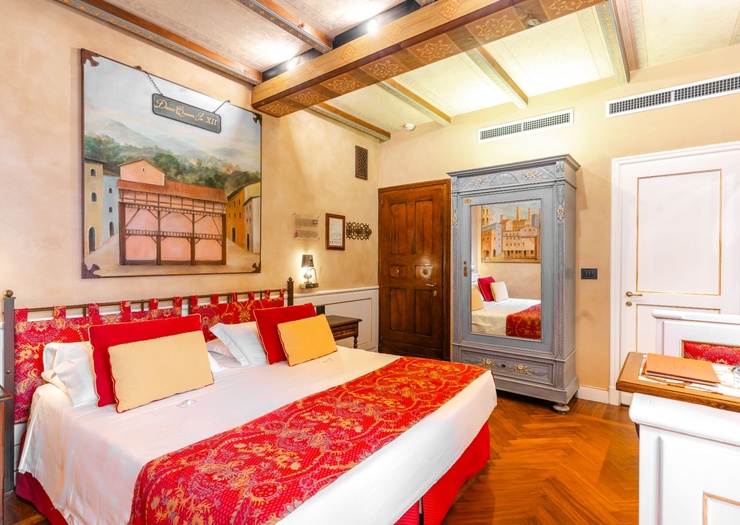 Chambre Double Deluxe avec Terrasse  Art Hôtel Commercianti Bologne