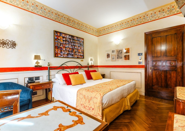 Chambre Double Deluxe avec Terrasse  Art Hôtel Commercianti Bologne