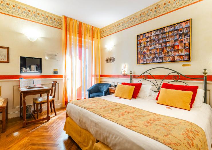 Chambre Double Deluxe avec Terrasse Art Hôtel Commercianti Bologne Chambre Double Deluxe avec Terrasse Art Hôtel Commercianti Bologne